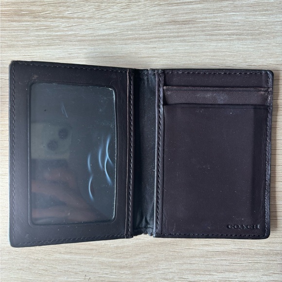 Coach Bifold Leather Card Case Wallet - Picture 2 of 3